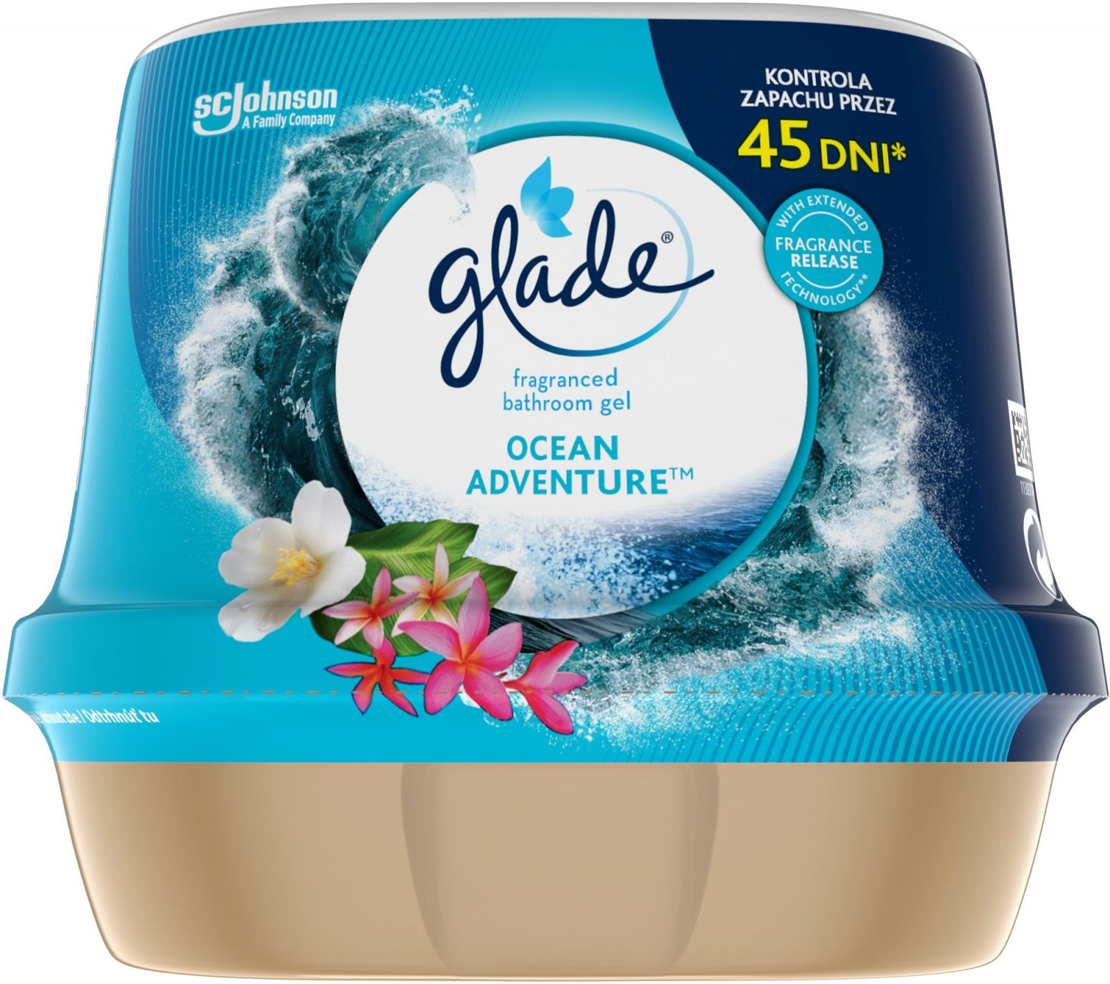 Légfrissítő GLADE Fürdőszobai légfrissítő zselé - Ocean Adventure 180g
