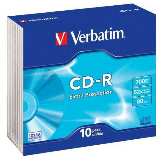 Média VERBATIM CD-R 80 52x EXTRA slim 10db