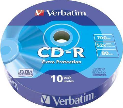 Média VERBATIM CD-R 80 52x WRAP EXTRA PROTECTION 10db/csomag