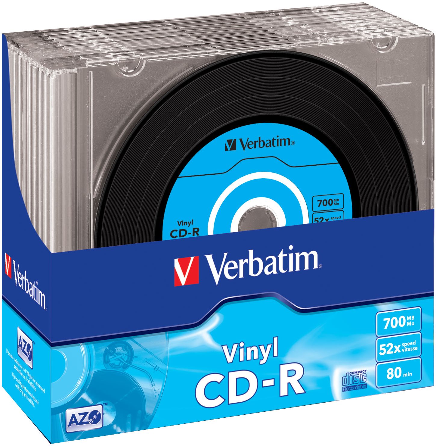 Média VERBATIM CD-R AZO 700MB