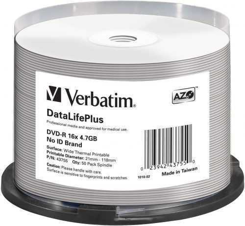 Média VERBATIM DVD-R DataLifePlus 4.7GB