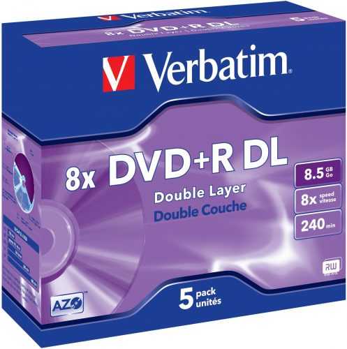 Média Verbatim DVD+R 8x
