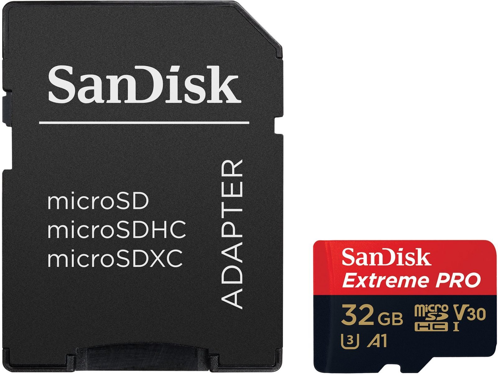 Memóriakártya SanDisk MicroSDHC 32GB Extreme Pro + SD adapter