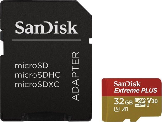 Memóriakártya SanDisk MicroSDXC 32GB Extreme Plus + SD adapter