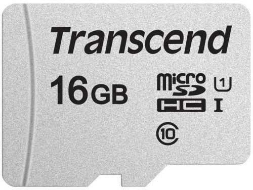 Memóriakártya Transcend microSDHC 300S 16 GB + SD adapter