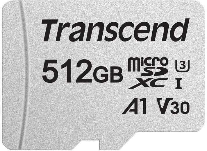Memóriakártya Transcend microSDXC 300S 512GB + SD adapter
