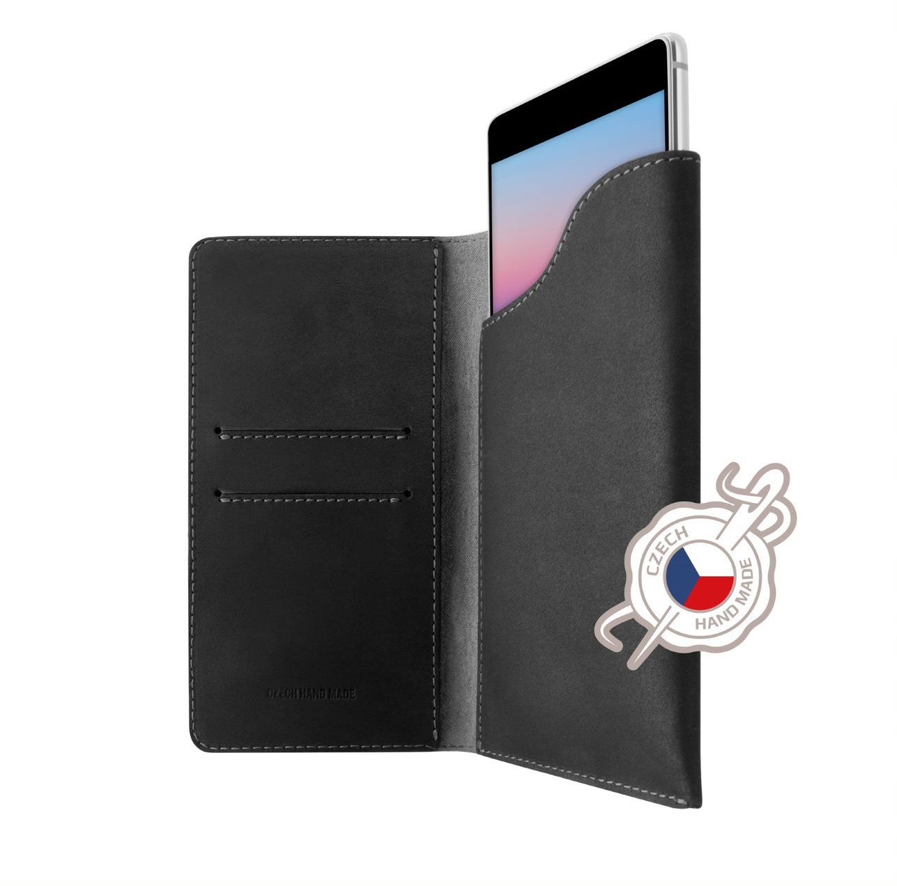 Mobiltelefon tok FIXED Pocket Book Apple iPhone 6 Plus/6S Plus/7 Plus/8 Plus/XS Max szürke tok