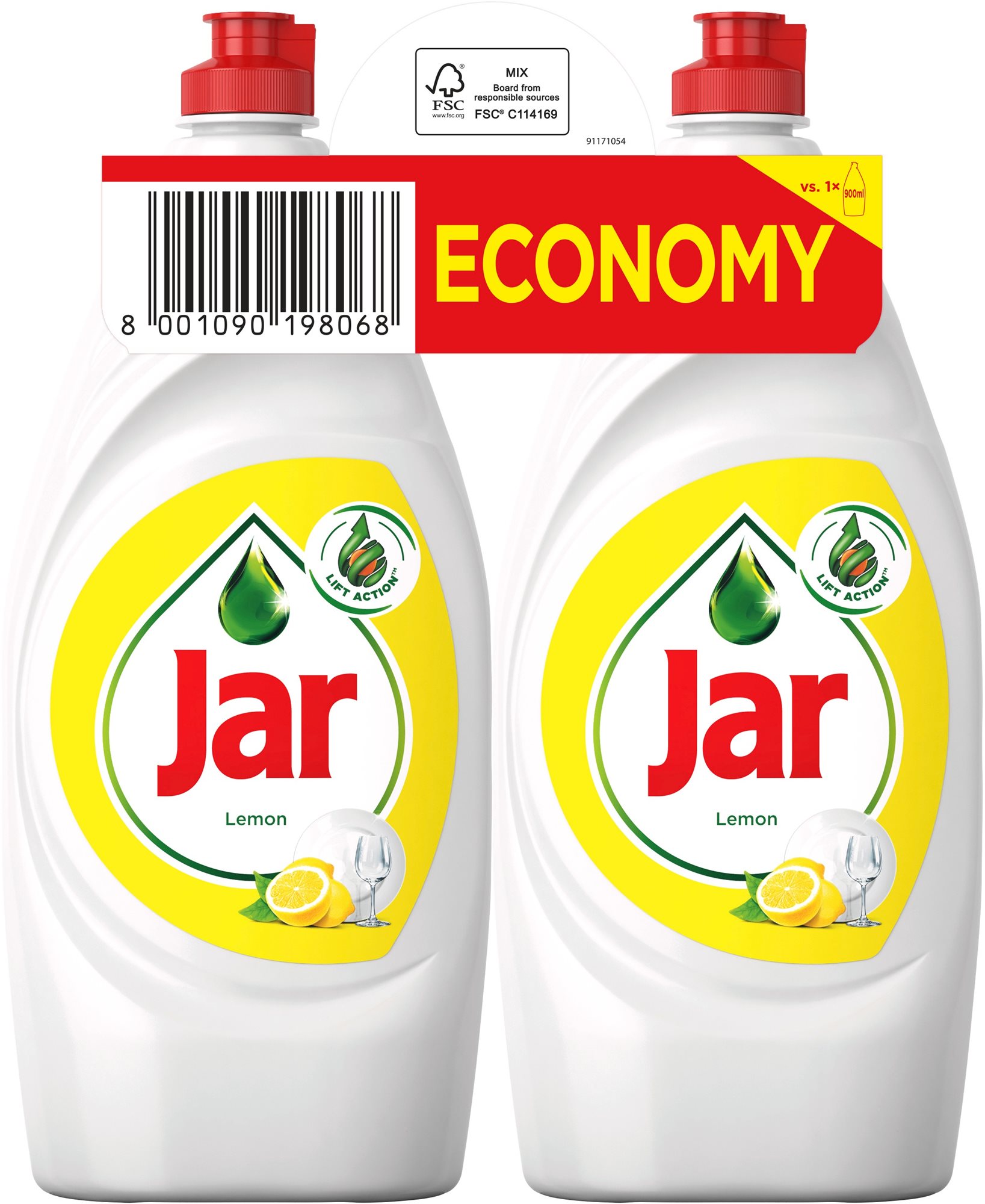 Mosogatószer JAR Lemon 2x 900 ml