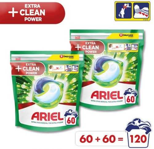 Mosókapszula ARIEL Extra Clean 2× 60 db