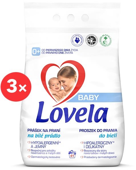 Mosószer LOVELA Baby fehér ruhákhoz 3×4