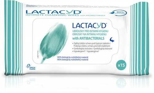 Nedves törlőkendő LACTACYD Wipes Antibacterial 15 darab