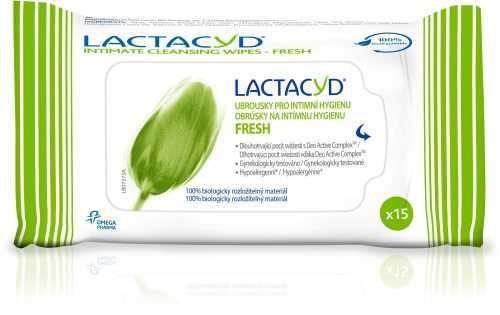 Nedves törlőkendő LACTACYD Wipes Daily 15 db