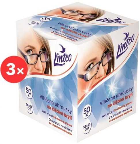 Nedves törlőkendő LINTEO Nedves szemüvegtisztító kendő (3× 50 db)