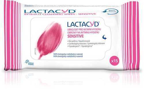 Nedves törlőkendők LACTACYD Wipes Sensitive 15 db