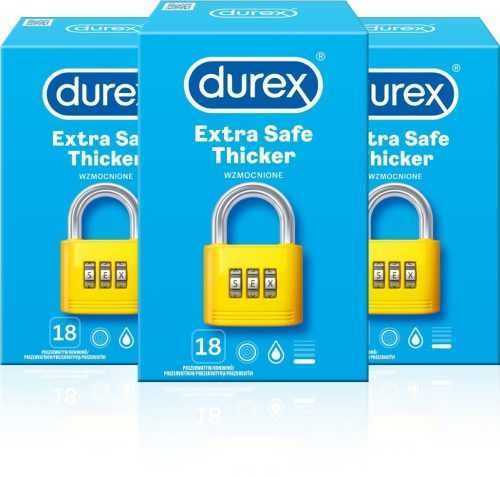 Óvszer DUREX Extra Safe Pack 3 × 18 db