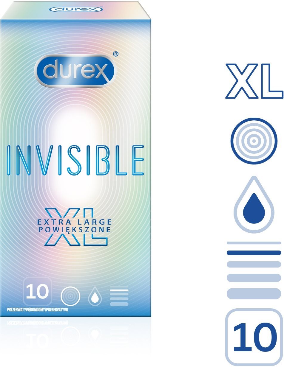 Óvszer DUREX Invisible XL 10 db