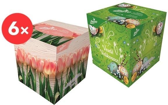 Papírzsebkendő LINTEO BOX Húsvéti (6× 80 db)