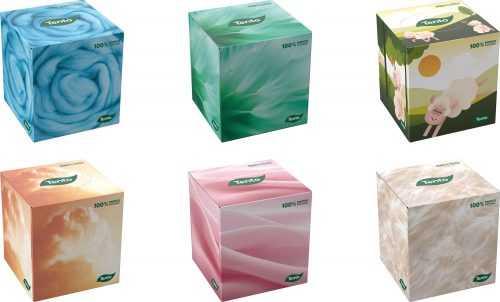 Papírzsebkendő TENTO Cube box 58 db