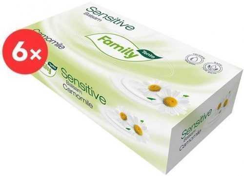 Papírzsebkendő TENTO Family Sensitive Camomile (6× 70 db)