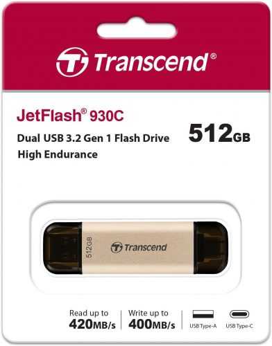 Pendrive Transcend Speed Drive JF930C 512GB