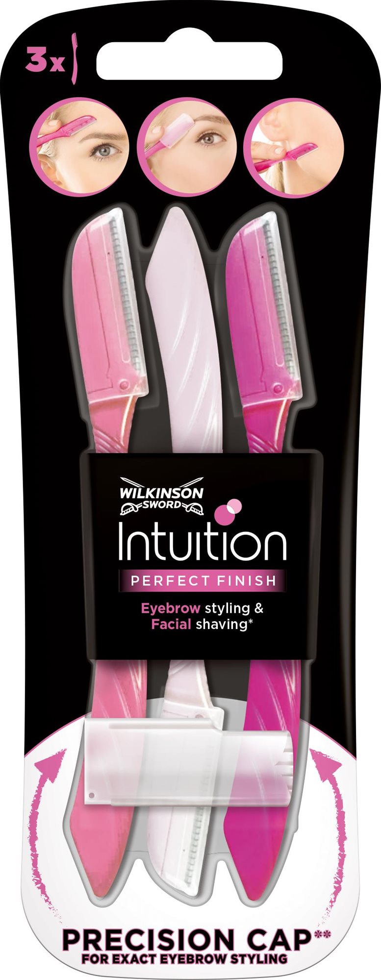 Pengés borotva WILKINSON Intuition Perfect Finish szemöldökformázó 3 db