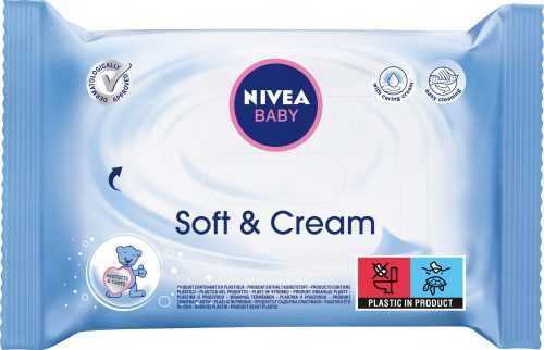 Popsitörlő NIVEA Baby Soft & Cream 63 db