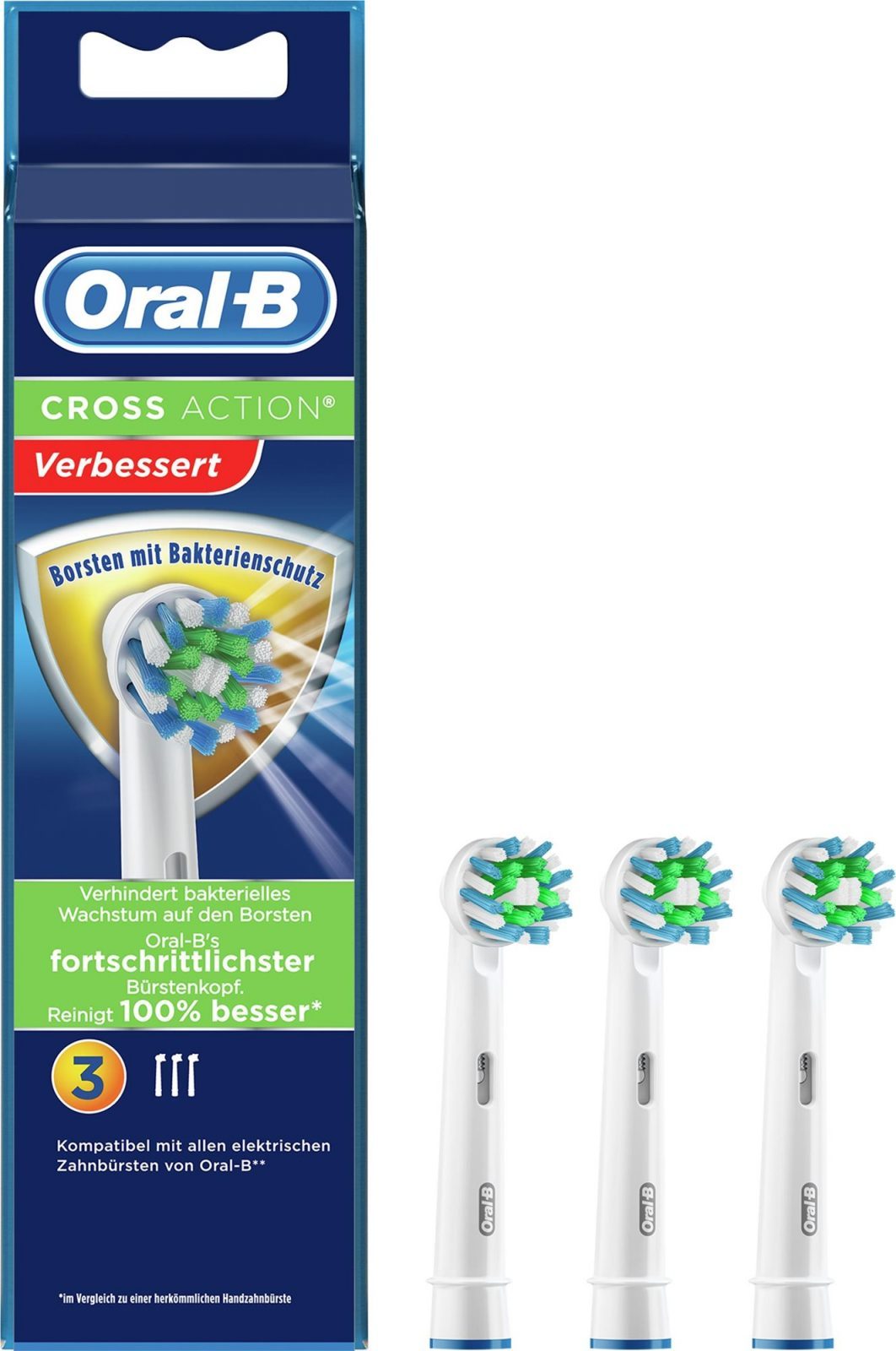 Pótfej Oral-B Cross Action Antibac Pótfej 3 db