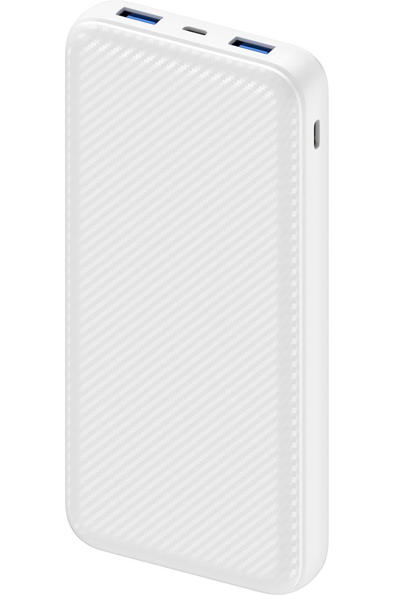 Powerbank AlzaPower Carbon 20000mAh Fast Charge + PD3.0 White