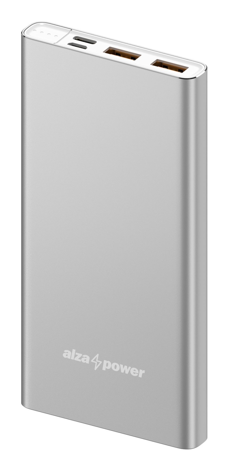 Powerbank AlzaPower Metal 10000mAh Fast Charge + PD3.0 - ezüst