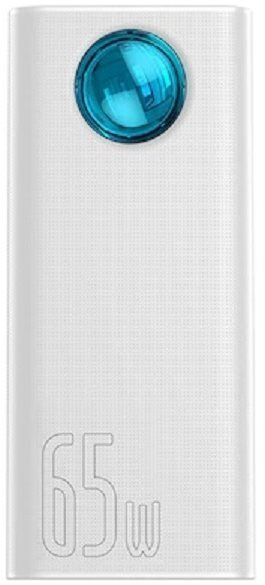 Powerbank Baseus Amblight 65W Quick Charge Power Bank 30000mAh White + Type-C (USB-C) 100W Cable 1m