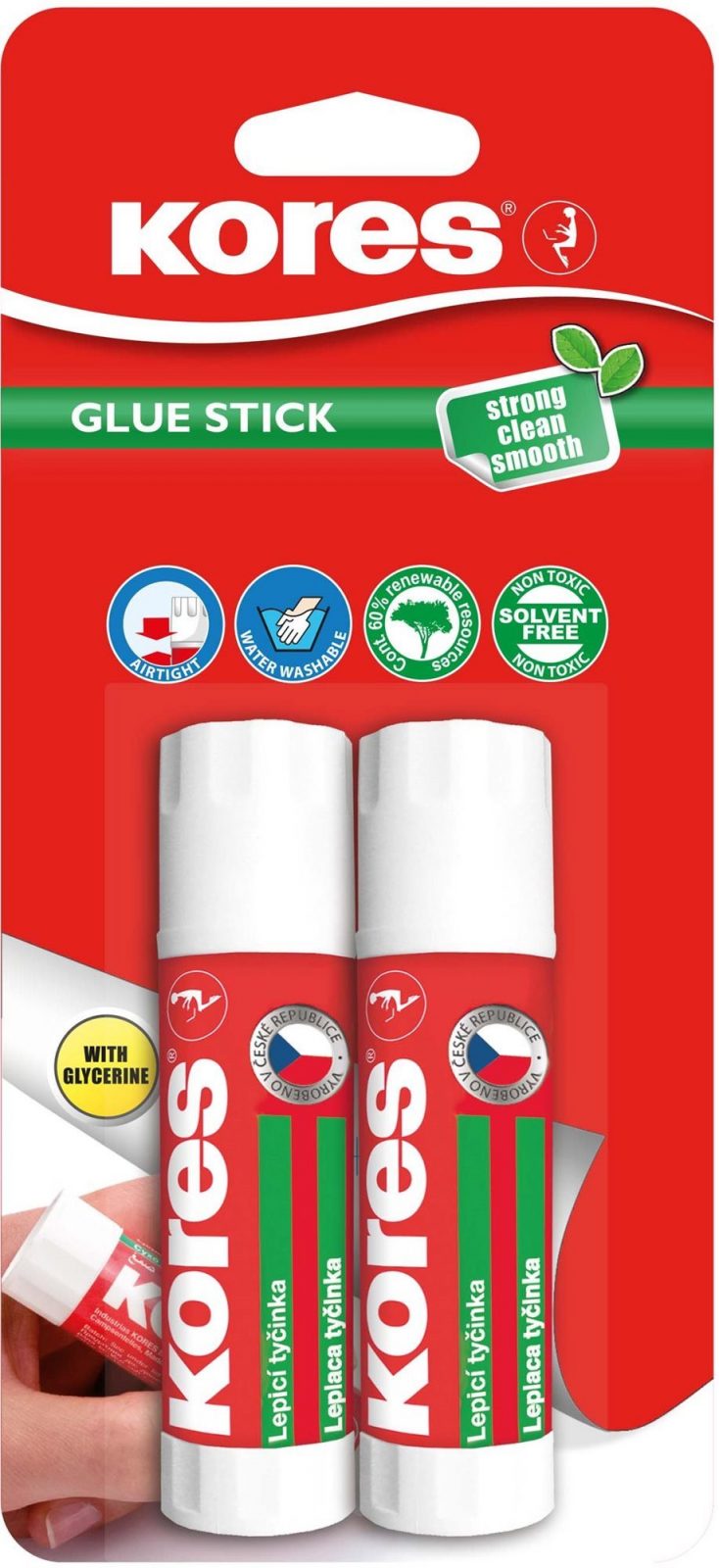 Ragasztó stift KORES Ragasztóstift 2× 15 g