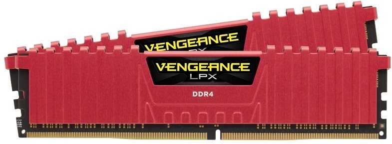Rendszermemória Corsair 16GB KIT DDR4 3200MHz CL16 Vengeance LPX piros