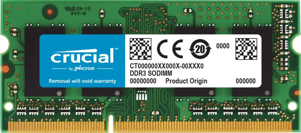 Rendszermemória Crucial SO-DIMM 4GB DDR3L 1600MHz CL11