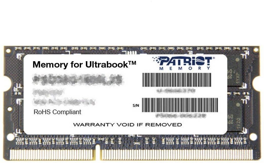 Rendszermemória Patriot SO-DIMM 8GB DDR3 1600MHz CL11 Ultrabook Line