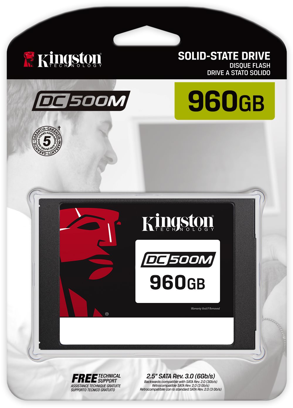 SSD meghajtó Kingston DC500M 960GB