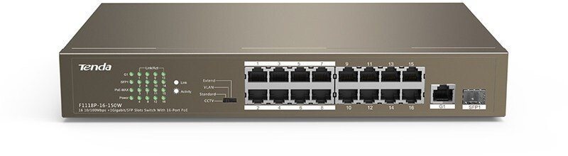 Switch Tenda TEF1118P-16-150W