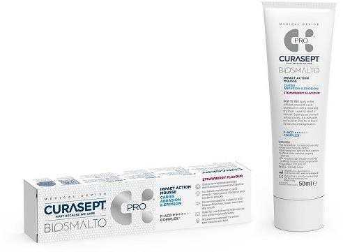 Szájvíz CURASEPT Biosmalto Mousse Caries Abraze&Eroze Eperhab 50 ml