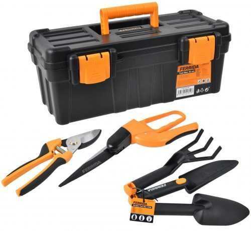 Szerszámkészlet FERRIDA Tool Box 33cm + B-Pruner + Grass Shears + Garden Tools Set 3PCS