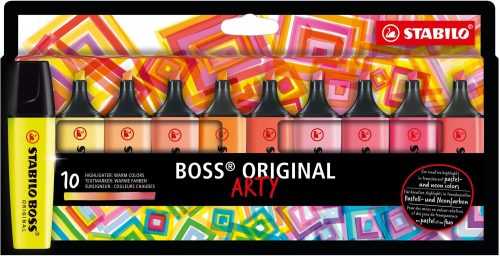 Szövegkiemelő STABILO BOSS ORIGINAL ARTY meleg árnyalatok - 10 db-os kiszerelés