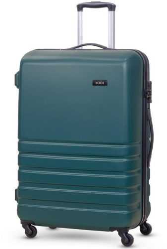 TSA záras bőrönd ROCK TR-0169 ABS - petróleumzöld L-es méret