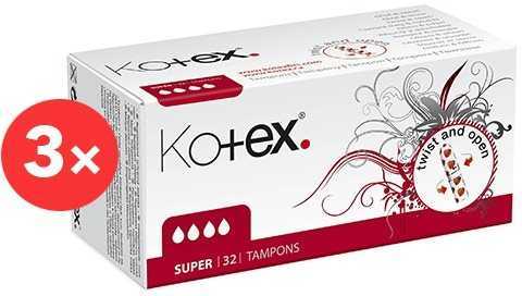 Tamponok KOTEX Super 3 × 32 db