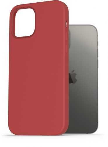 Telefon tok AlzaGuard Magnetic Silicone iPhone 12 / 12 Pro piros tok