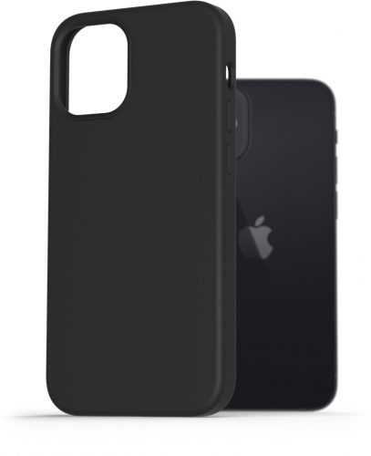 Telefon tok AlzaGuard Magnetic Silicone iPhone 12 Mini fekete tok