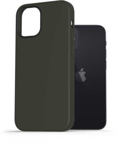 Telefon tok AlzaGuard Magnetic Silicone iPhone 12 Mini zöld tok