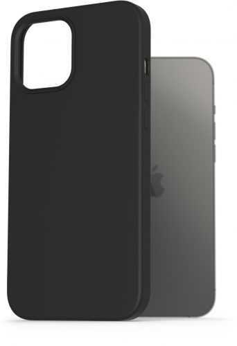 Telefon tok AlzaGuard Magnetic Silicone iPhone 12 Pro Max fekete tok