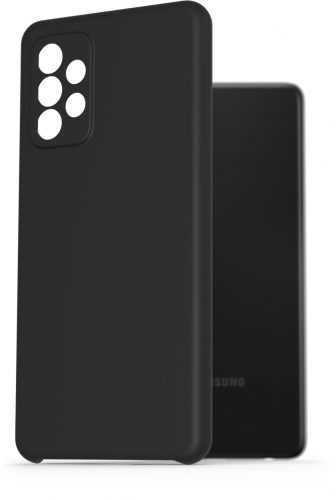 Telefon tok AlzaGuard Premium Liquid Silicone Case Samsung Galaxy A72 fekete tok