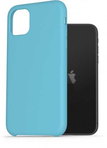 Telefon tok AlzaGuard Premium Liquid Silicone Case iPhone 11 kék tok