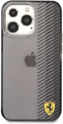Telefon tok Ferrari Gradient Transparent Apple iPhone 13 Pro Max fekete tok