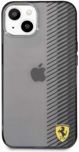 Telefon tok Ferrari Gradient Transparent Apple iPhone 13 fekete tok