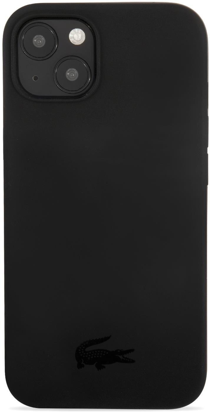 Telefon tok Lacoste Liquid Silicone Glossy Printing Logo Tok az Apple iPhone 13 készülékhez - Black